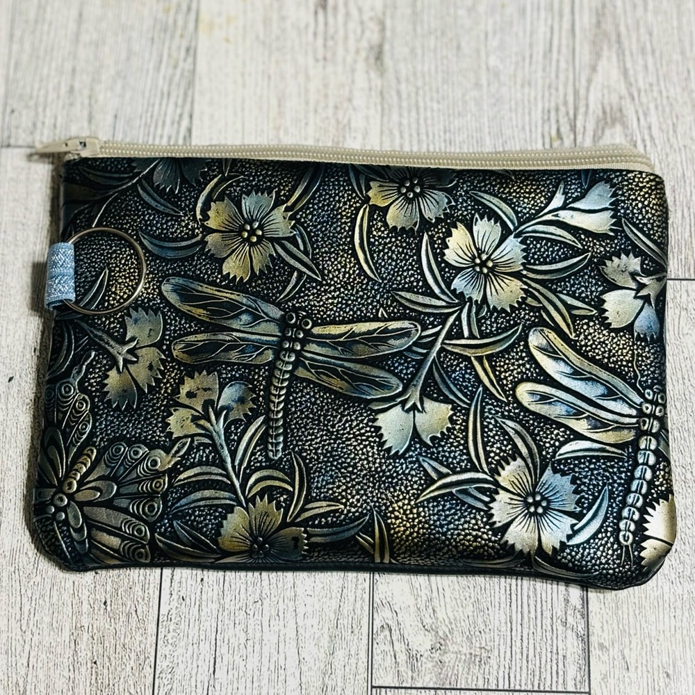 Mother Of Pearl Dragonfly Wristlet